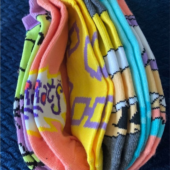 NWT Nickelodeon Rugrats Socks No-show Socks 6 pairs shoe size 4-10 - Picture 5 of 7